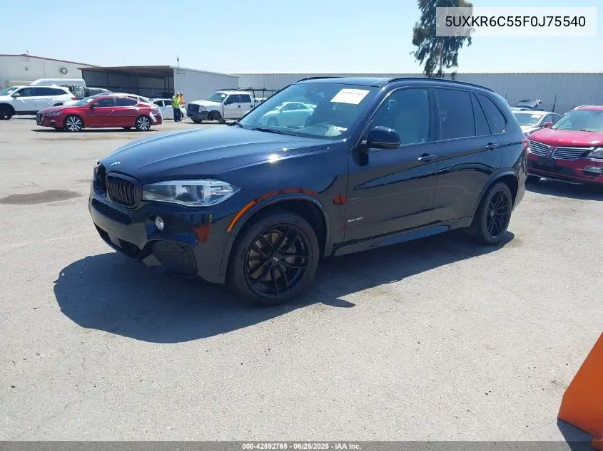 2015 BMW X5 xDrive50I VIN: 5UXKR6C55F0J75540 Lot: 42592765
