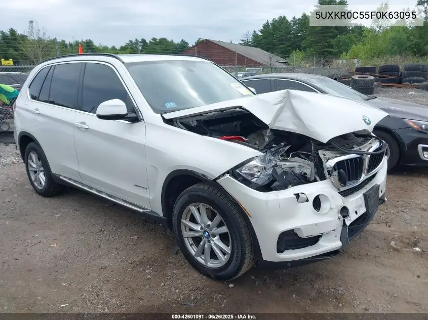 2015 BMW X5 xDrive35I VIN: 5UXKR0C55F0K63095 Lot: 42601091