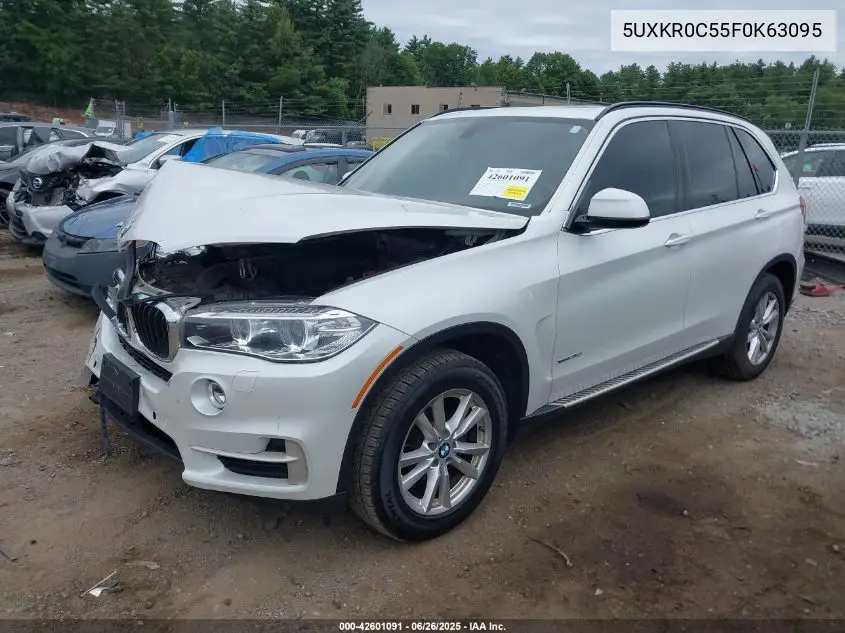 2015 BMW X5 xDrive35I VIN: 5UXKR0C55F0K63095 Lot: 42601091