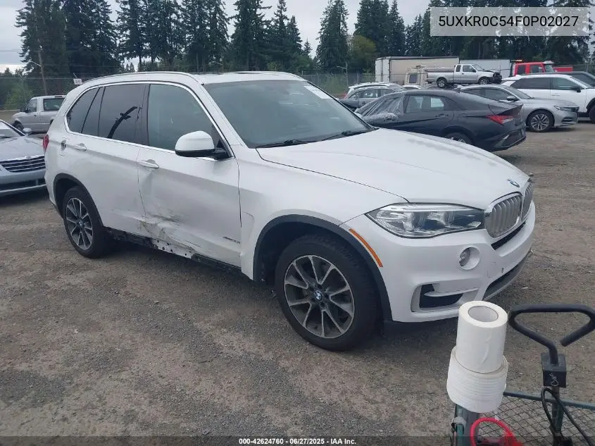 2015 BMW X5 xDrive35I VIN: 5UXKR0C54F0P02027 Lot: 42624760