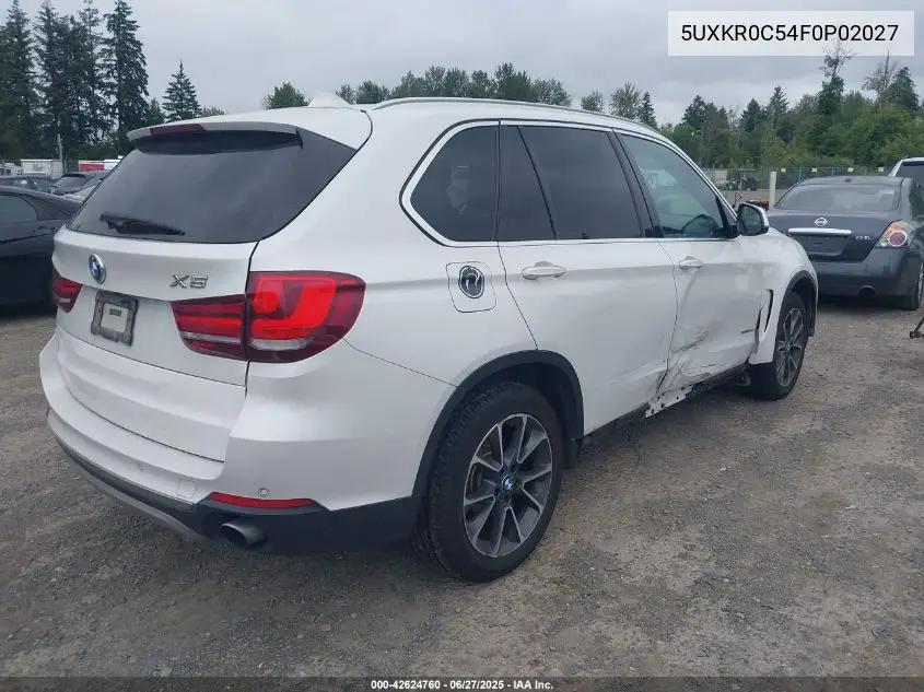 2015 BMW X5 xDrive35I VIN: 5UXKR0C54F0P02027 Lot: 42624760
