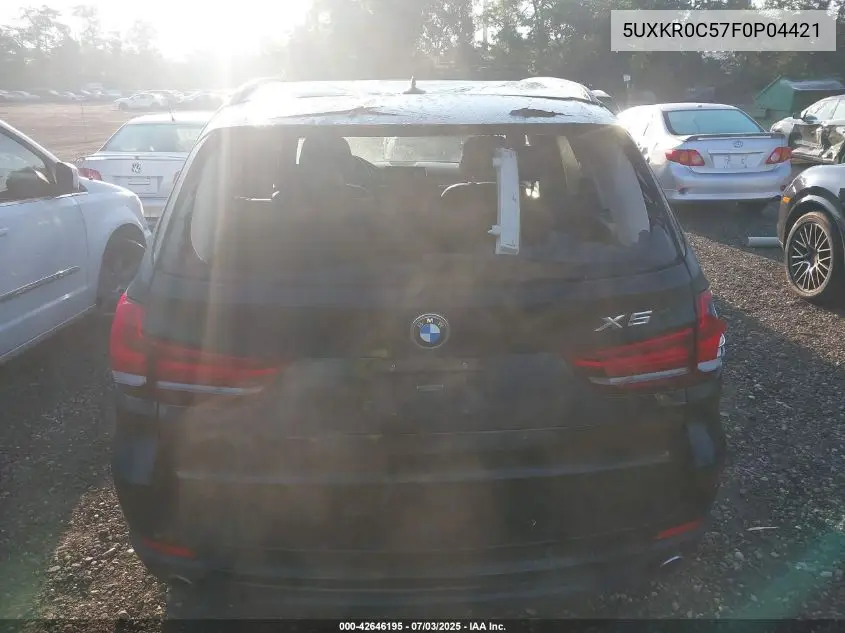 2015 BMW X5 xDrive35I VIN: 5UXKR0C57F0P04421 Lot: 42646195