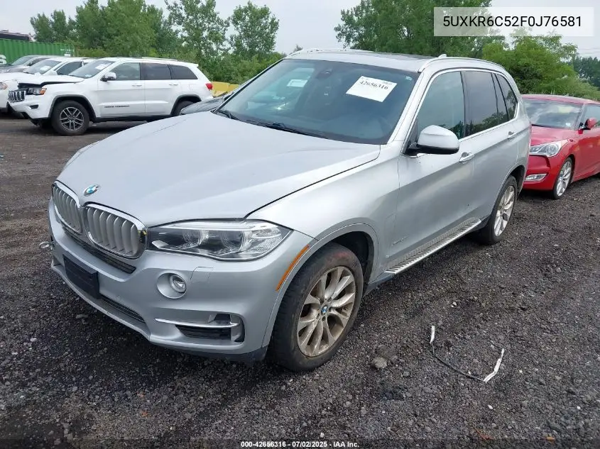 2015 BMW X5 xDrive50I VIN: 5UXKR6C52F0J76581 Lot: 42656316