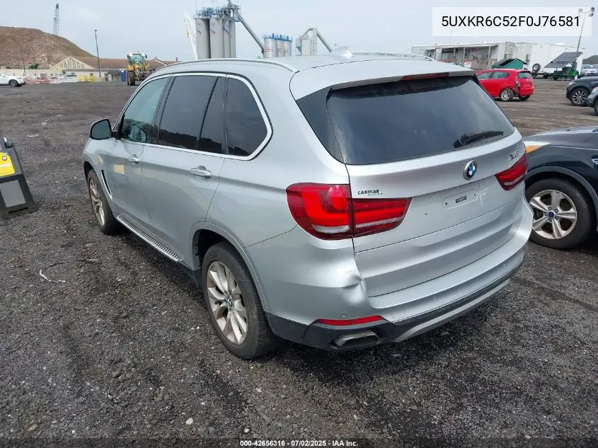 2015 BMW X5 xDrive50I VIN: 5UXKR6C52F0J76581 Lot: 42656316
