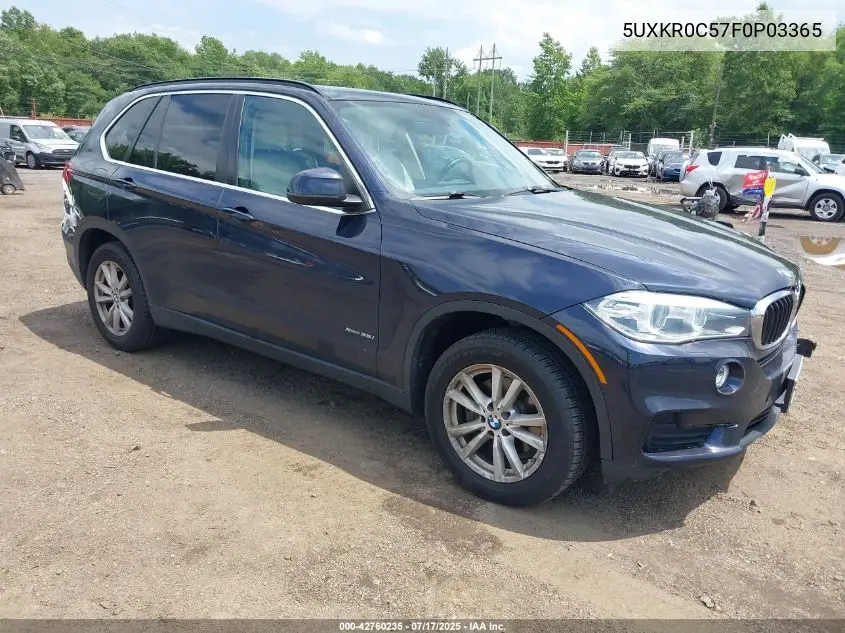 2015 BMW X5 xDrive35I VIN: 5UXKR0C57F0P03365 Lot: 42760235