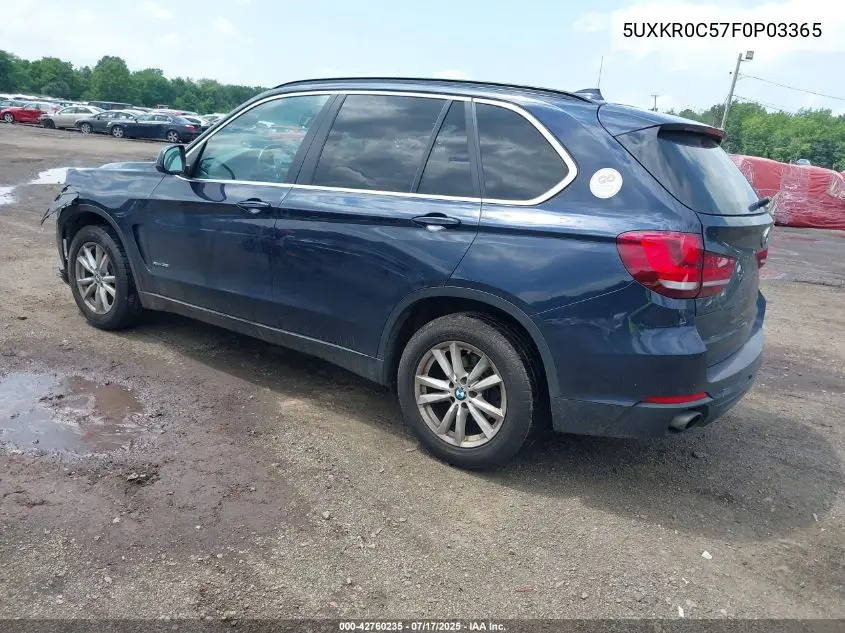 2015 BMW X5 xDrive35I VIN: 5UXKR0C57F0P03365 Lot: 42760235