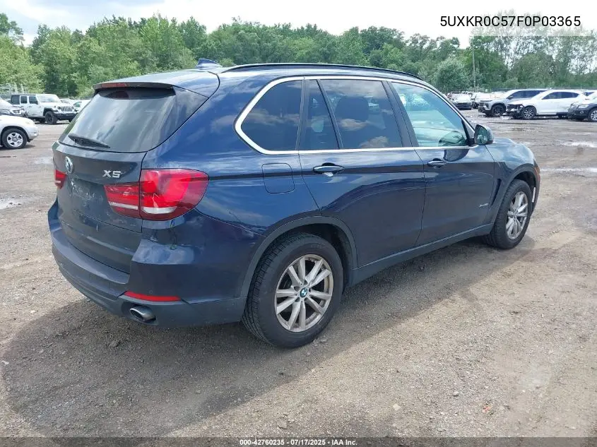 2015 BMW X5 xDrive35I VIN: 5UXKR0C57F0P03365 Lot: 42760235