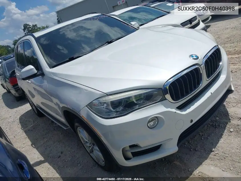 2015 BMW X5 Sdrive35I VIN: 5UXKR2C50F0H40398 Lot: 42774450