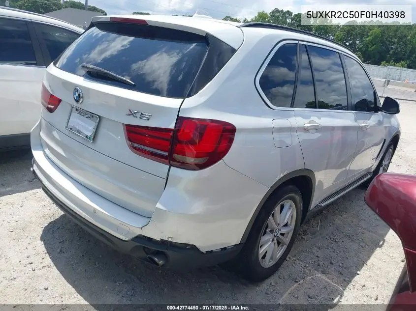 2015 BMW X5 Sdrive35I VIN: 5UXKR2C50F0H40398 Lot: 42774450