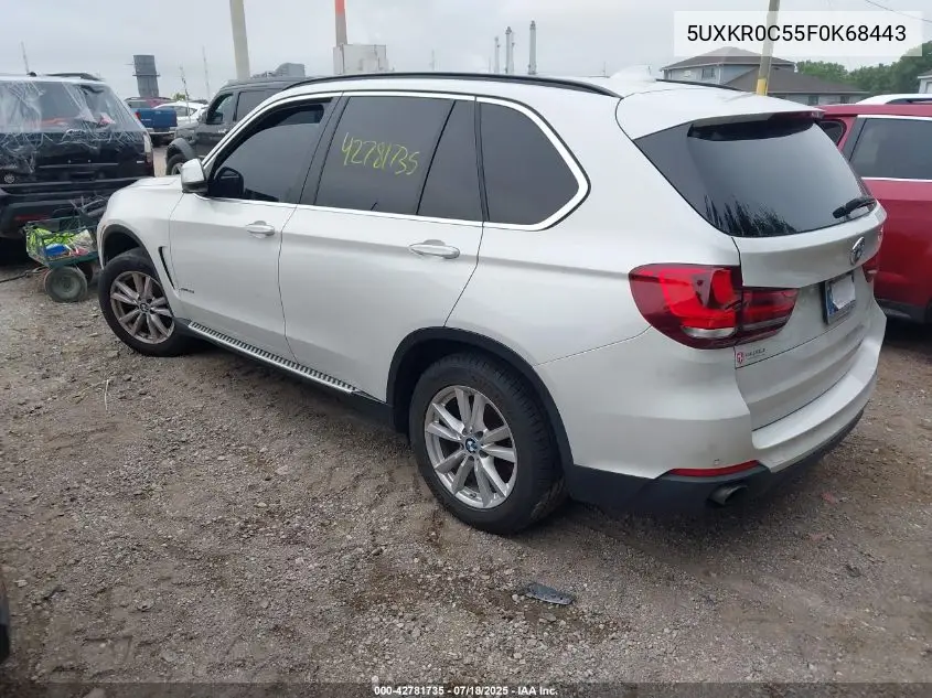 2015 BMW X5 xDrive35I VIN: 5UXKR0C55F0K68443 Lot: 42781735