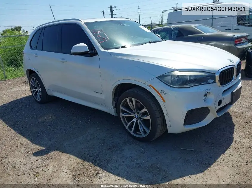 2016 BMW X5 Sdrive35I VIN: 5UXKR2C54G0H43001 Lot: 42243328