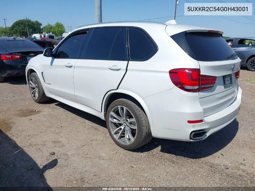 2016 BMW X5 Sdrive35I VIN: 5UXKR2C54G0H43001 Lot: 42243328