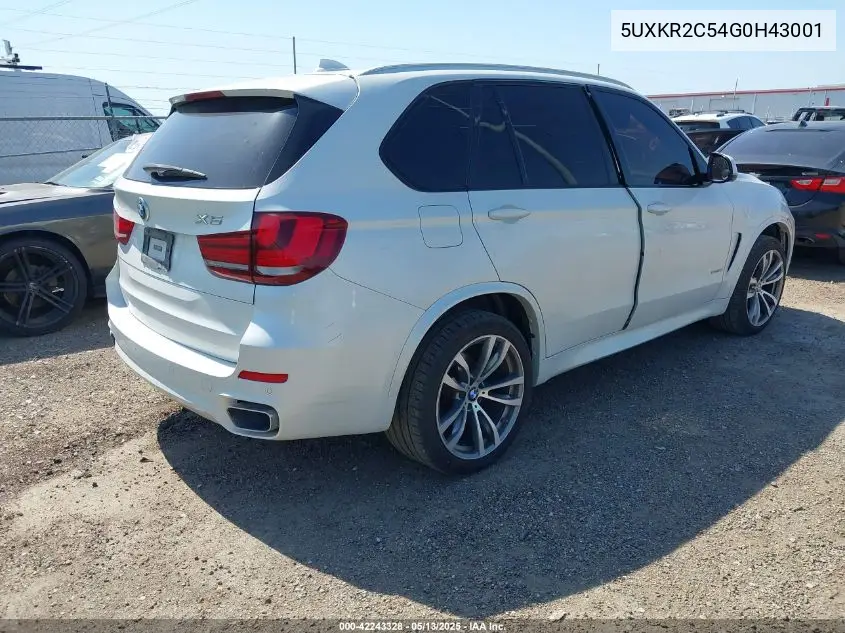 2016 BMW X5 Sdrive35I VIN: 5UXKR2C54G0H43001 Lot: 42243328