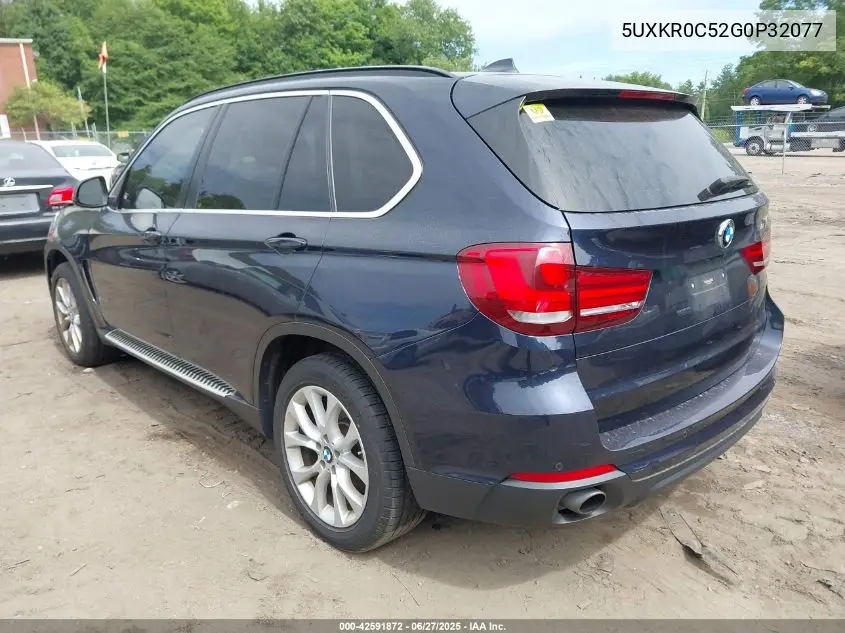 2016 BMW X5 xDrive35I VIN: 5UXKR0C52G0P32077 Lot: 42591872