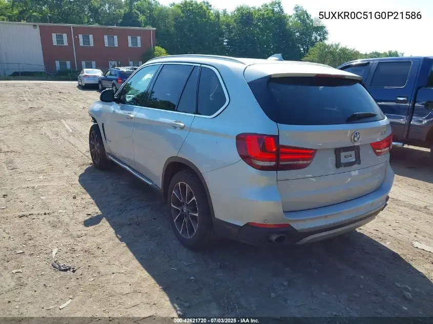 2016 BMW X5 xDrive35I VIN: 5UXKR0C51G0P21586 Lot: 42621720