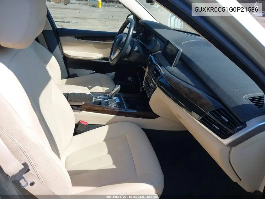2016 BMW X5 xDrive35I VIN: 5UXKR0C51G0P21586 Lot: 42621720