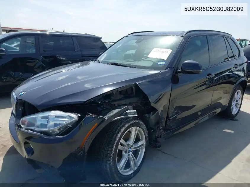 2016 BMW X5 xDrive50I VIN: 5UXKR6C52G0J82009 Lot: 42752671
