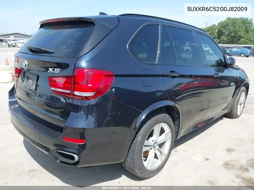 2016 BMW X5 xDrive50I VIN: 5UXKR6C52G0J82009 Lot: 42752671