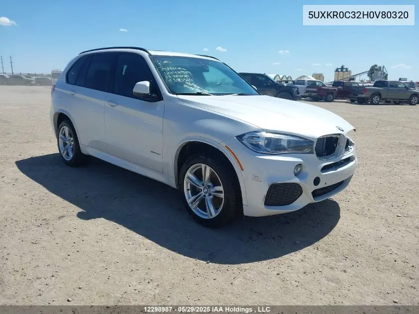 2017 BMW X5 xDrive35I VIN: 5UXKR0C32H0V80320 Lot: 12298987