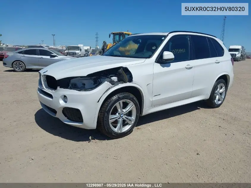 2017 BMW X5 xDrive35I VIN: 5UXKR0C32H0V80320 Lot: 12298987