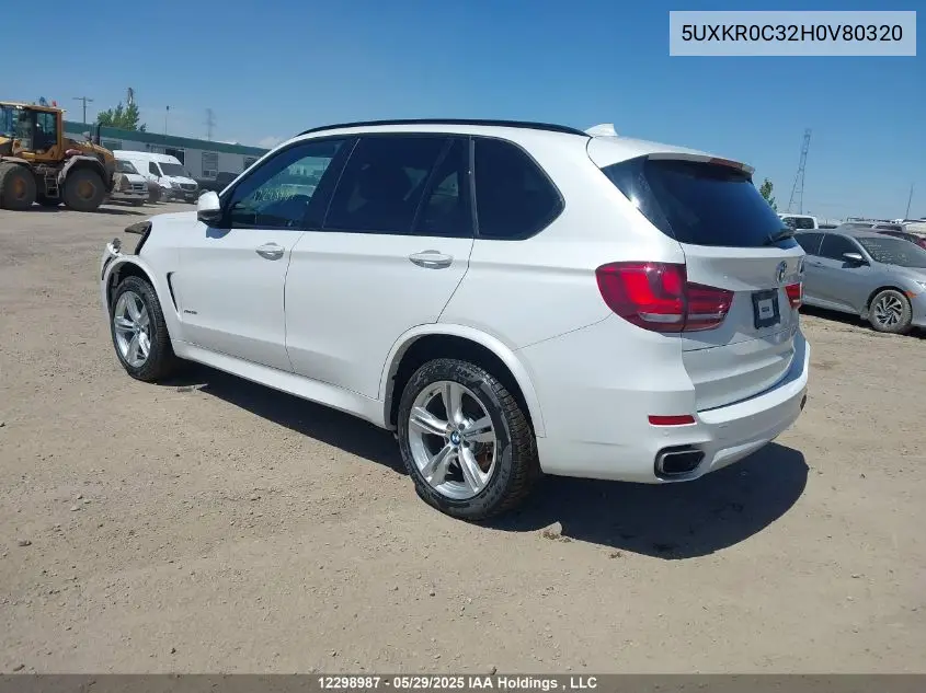 2017 BMW X5 xDrive35I VIN: 5UXKR0C32H0V80320 Lot: 12298987