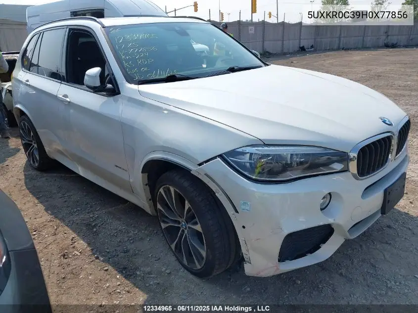 2017 BMW X5 xDrive35I VIN: 5UXKR0C39H0X77856 Lot: 12334965