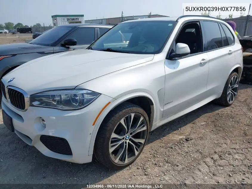 2017 BMW X5 xDrive35I VIN: 5UXKR0C39H0X77856 Lot: 12334965