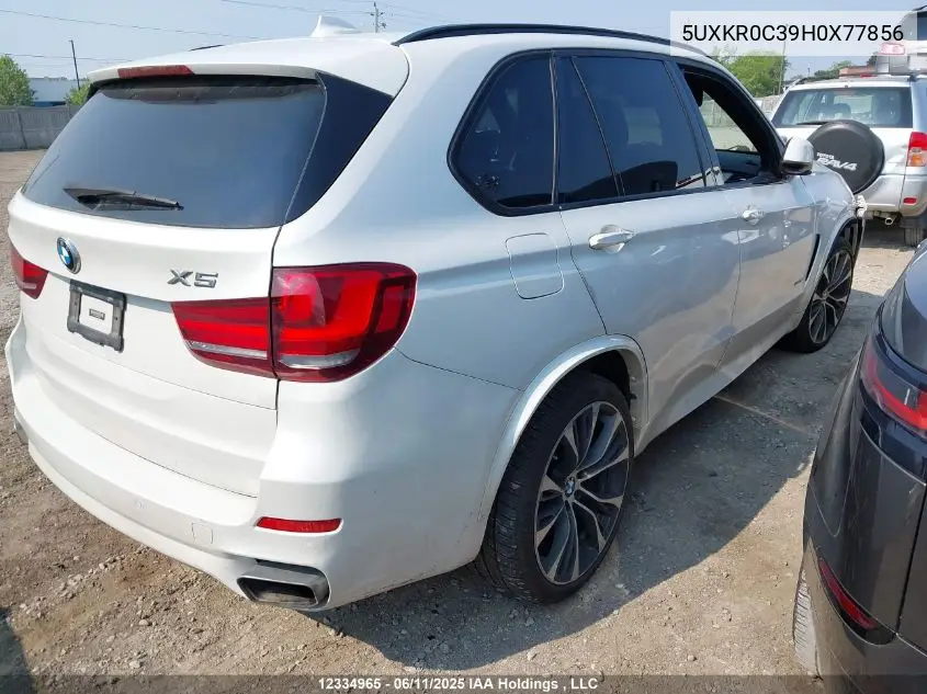 2017 BMW X5 xDrive35I VIN: 5UXKR0C39H0X77856 Lot: 12334965