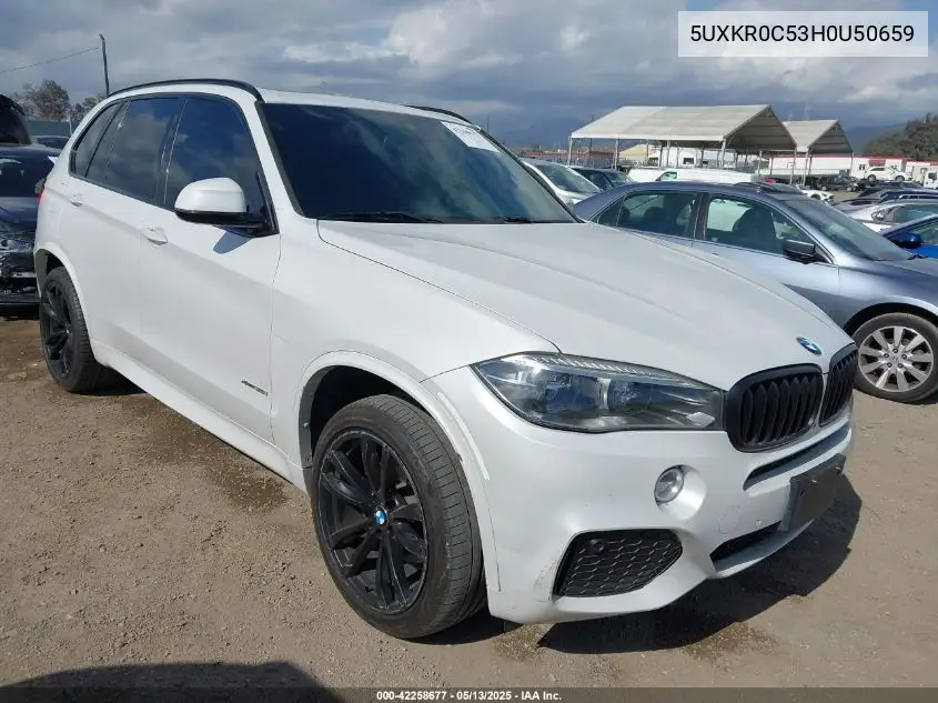 2017 BMW X5 xDrive35I VIN: 5UXKR0C53H0U50659 Lot: 42258677