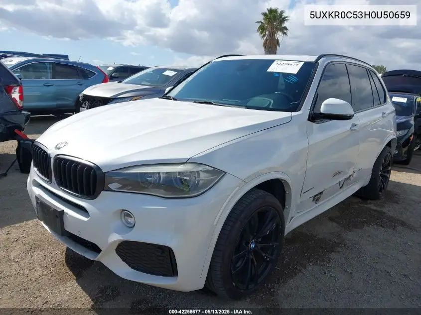 2017 BMW X5 xDrive35I VIN: 5UXKR0C53H0U50659 Lot: 42258677