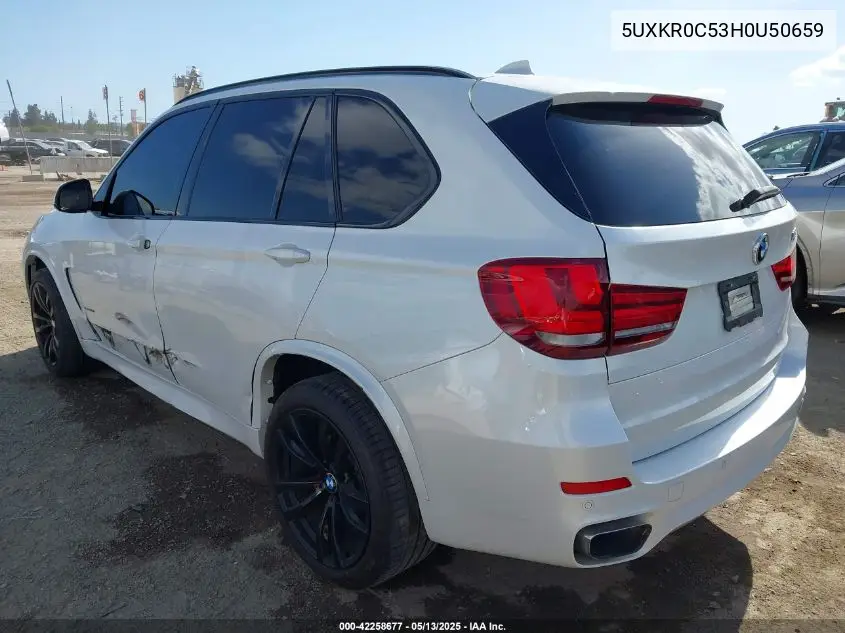 2017 BMW X5 xDrive35I VIN: 5UXKR0C53H0U50659 Lot: 42258677