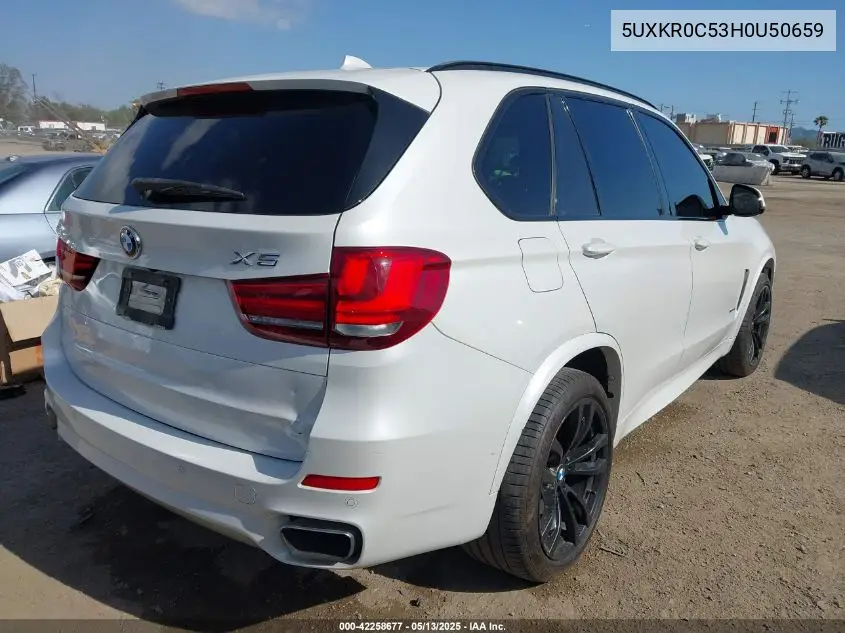 2017 BMW X5 xDrive35I VIN: 5UXKR0C53H0U50659 Lot: 42258677