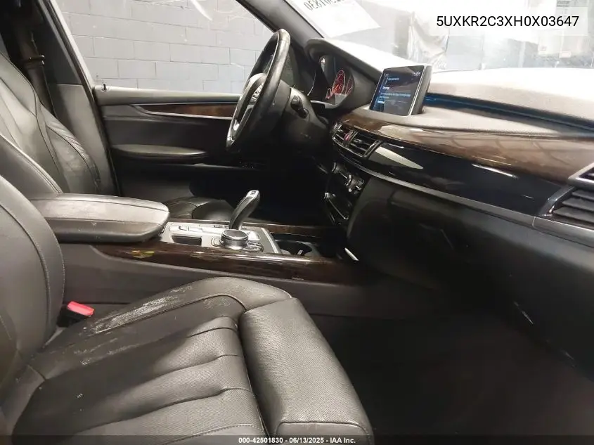 2017 BMW X5 Sdrive35I VIN: 5UXKR2C3XH0X03647 Lot: 42501830