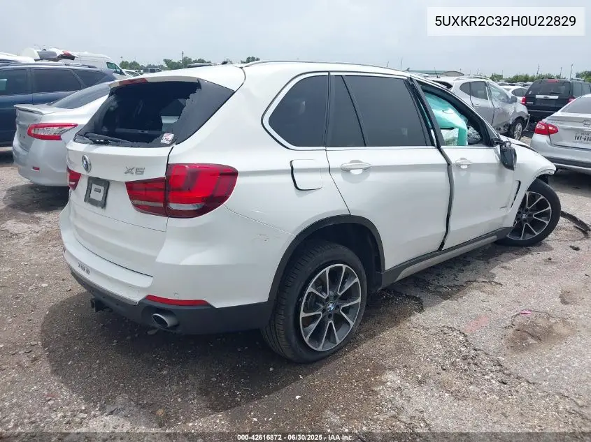 2017 BMW X5 Sdrive35I VIN: 5UXKR2C32H0U22829 Lot: 42616872