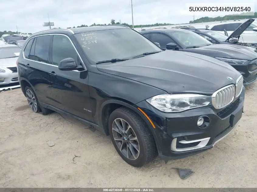 2017 BMW X5 xDrive35I VIN: 5UXKR0C34H0V82540 Lot: 42735349