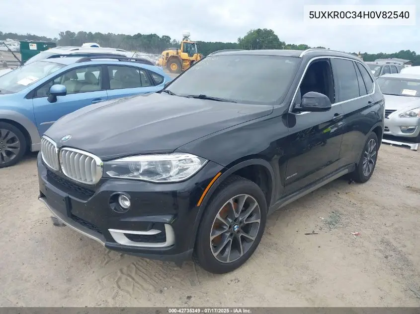 2017 BMW X5 xDrive35I VIN: 5UXKR0C34H0V82540 Lot: 42735349