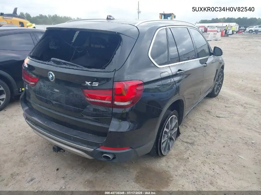 2017 BMW X5 xDrive35I VIN: 5UXKR0C34H0V82540 Lot: 42735349