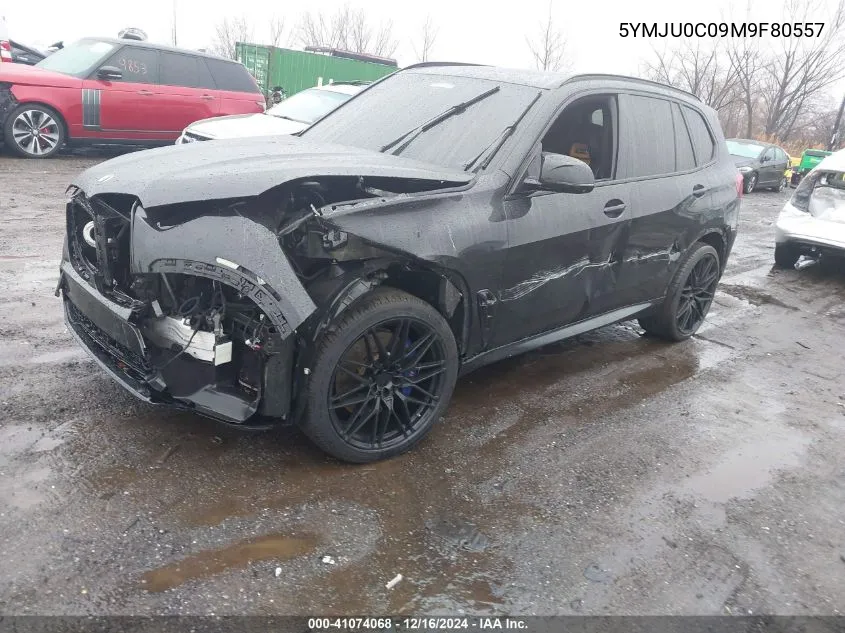 2021 BMW X5 M VIN: 5YMJU0C09M9F80557 Lot: 41074068