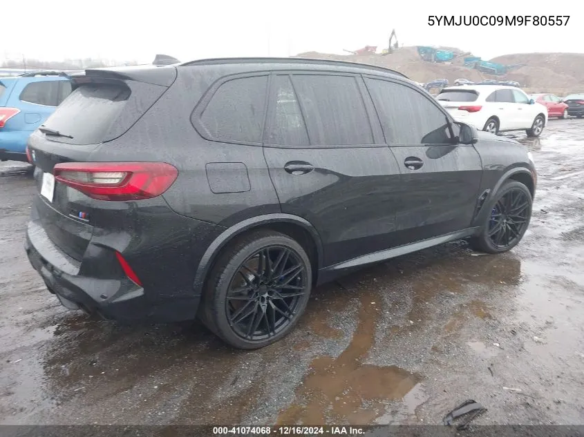 2021 BMW X5 M VIN: 5YMJU0C09M9F80557 Lot: 41074068