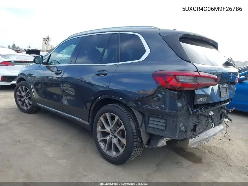 2021 BMW X5 Sdrive40I VIN: 5UXCR4C06M9F26786 Lot: 42254169