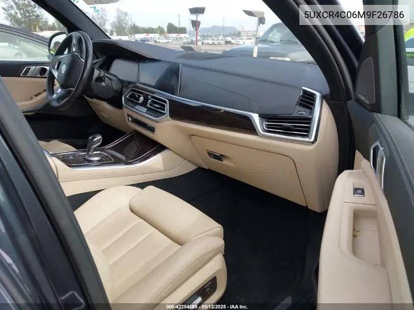 2021 BMW X5 Sdrive40I VIN: 5UXCR4C06M9F26786 Lot: 42254169