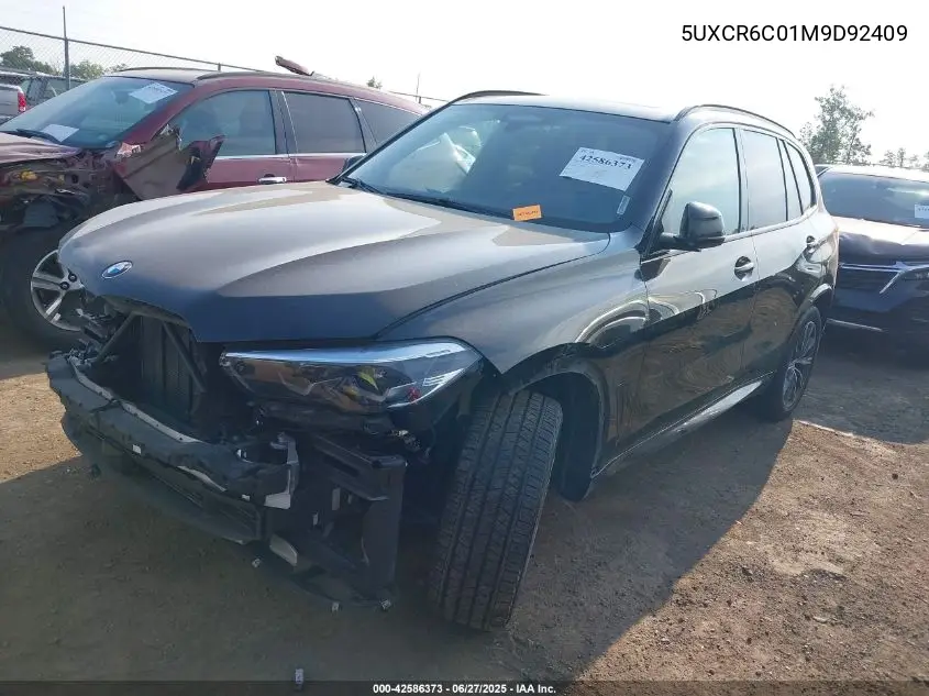 2021 BMW X5 xDrive40I VIN: 5UXCR6C01M9D92409 Lot: 42586373