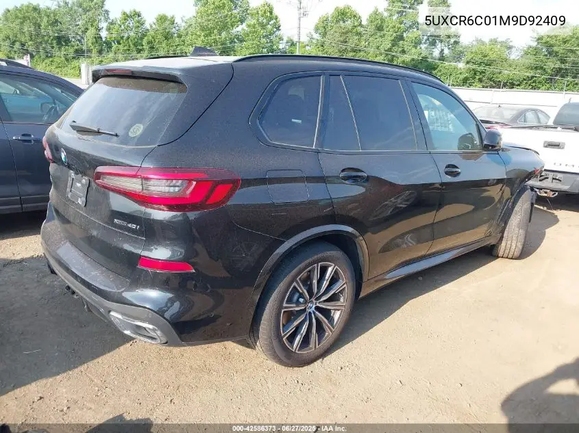 2021 BMW X5 xDrive40I VIN: 5UXCR6C01M9D92409 Lot: 42586373