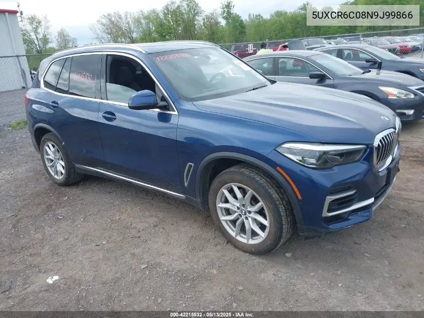 2022 BMW X5 xDrive40I VIN: 5UXCR6C08N9J99866 Lot: 42215532
