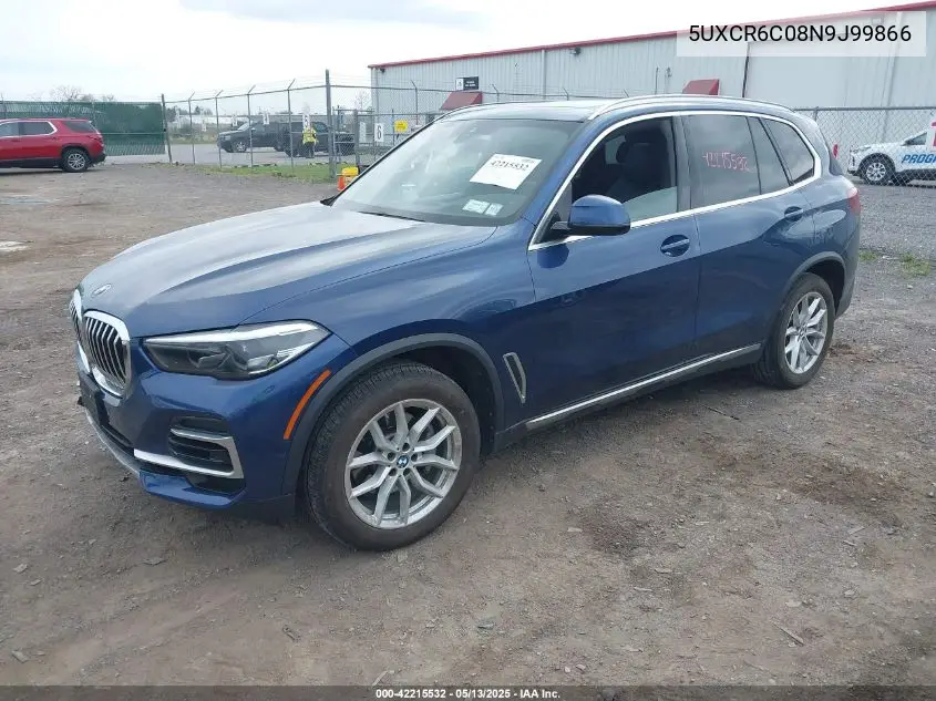 2022 BMW X5 xDrive40I VIN: 5UXCR6C08N9J99866 Lot: 42215532