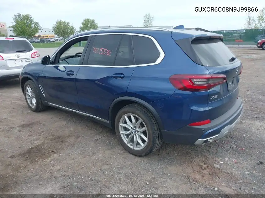 2022 BMW X5 xDrive40I VIN: 5UXCR6C08N9J99866 Lot: 42215532