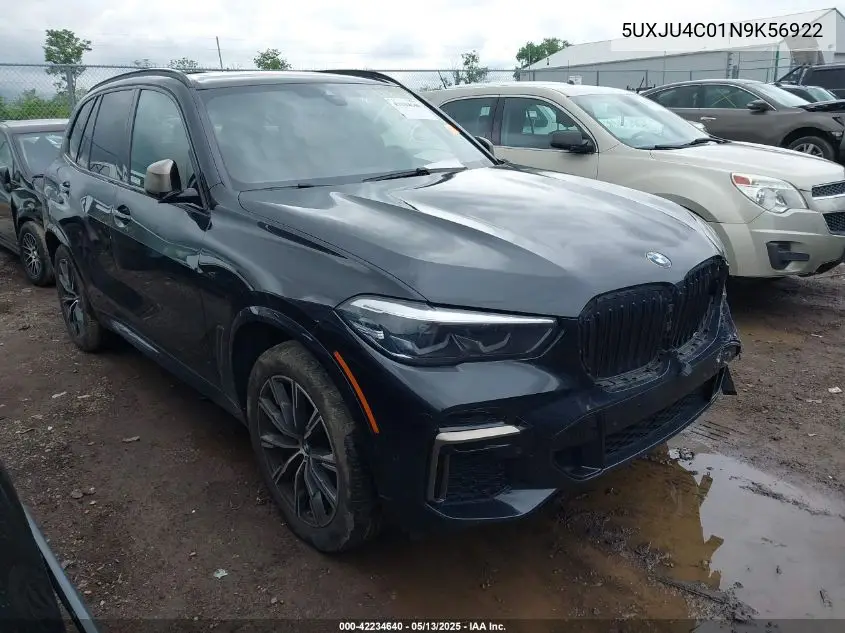 2022 BMW X5 M50I VIN: 5UXJU4C01N9K56922 Lot: 42234640