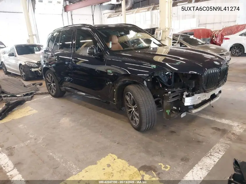 2022 BMW X5 Phev xDrive45E VIN: 5UXTA6C05N9L41274 Lot: 42247190