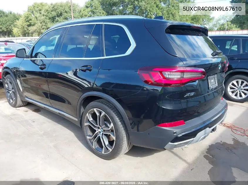 2022 BMW X5 Sdrive 40I VIN: 5UXCR4C08N9L67610 Lot: 42615627