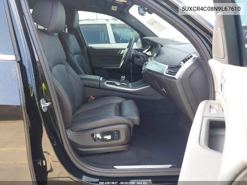 2022 BMW X5 Sdrive 40I VIN: 5UXCR4C08N9L67610 Lot: 42615627